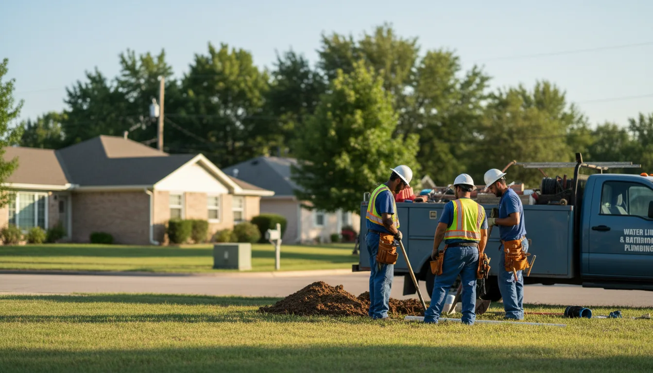 Residential water line and bathroom plumbing service in Cropwell, AL